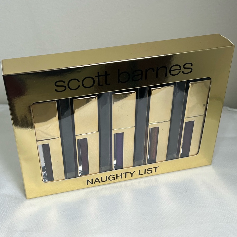 Scott Barnes Naughty List Lip Gloss Gift Set 5 pcs NEW NWT BoxSet